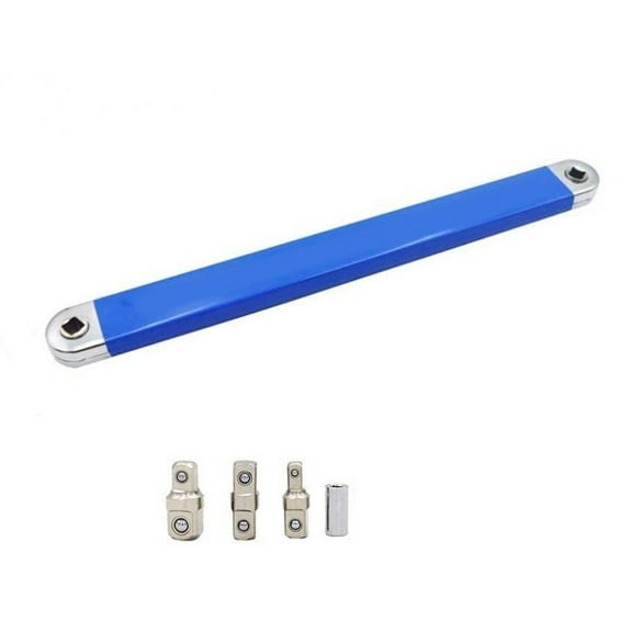 Offset Extension Wrench Set, Extension Wrench with Square Drive Adapter,with 1/2", 1/4" and 3/8" Square Adapters Drive Socket, Universal Impact Wrench Extender Tool for Tight Place V0N3