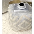 thumbnail image 5 of Pasargad Home  Grandcanyon Cotton Pouf Silver 17" x 17" Geometric, 5 of 6
