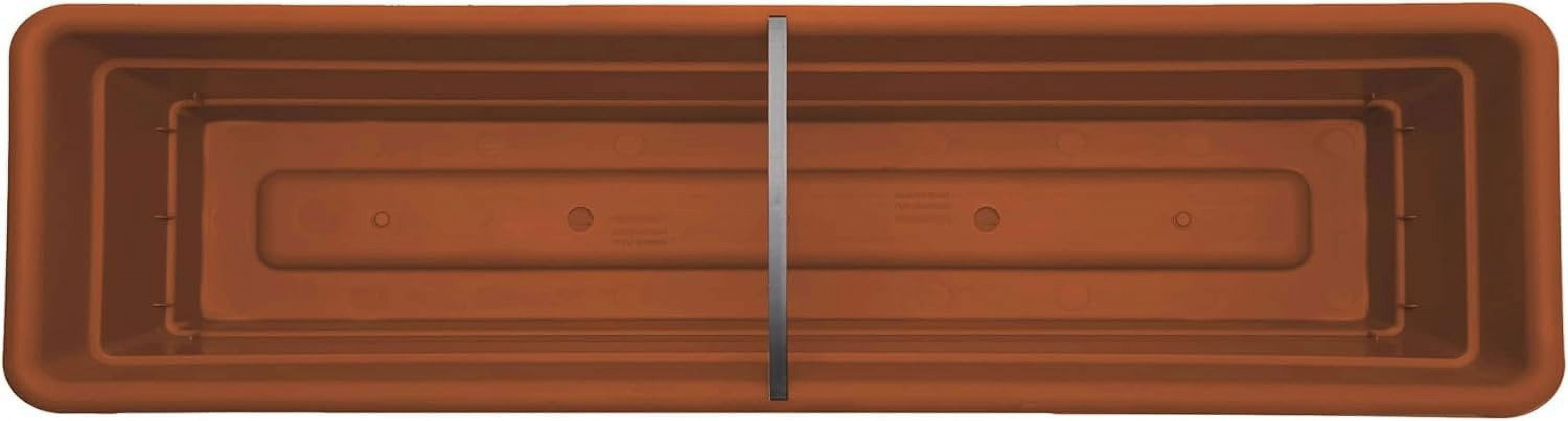 Bloem Dura Cotta 24" Terracotta Window Box Planter with Removable Tray