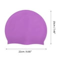 thumbnail image 4 of Gorro de natación sólido a prueba de agua de silicona morado de 1 pieza de Bargains Únicos, 4 of 5