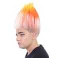 thumbnail image 5 of Unisex Adult & Kids Wig | Trolls Orange & White Wig | Premium Breathable Capless Cap, 5 of 9