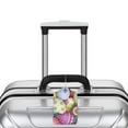 thumbnail image 5 of Disketp 4 Pcs Luggage Tag For Suitcase,Colorful Easter Eggs Leather Baggage Tag With Stainless Steel Loop Privacy Cover For Women Men Girls, 5 of 5