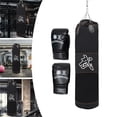 thumbnail image 4 of Punching Bag for Adults Heavy Speed Boxing Bag Set with Gloves for Home Gym Black, 4 of 12