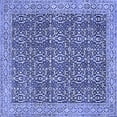 thumbnail image 1 of Ahgly Company Machine Washable Indoor Square Oriental Blue Traditional Area Rugs, 4' Square, 1 of 4
