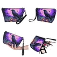 thumbnail image 2 of ZUXONGSY Raven Pumpkin Bat Print Bucket Crossbody Bag with Casual Cosmetic Bags and Chapstick Holder for Women Crossbody Handbag Set with Cosmetic Pouch Purse Lip Balm Holder, 2 of 4