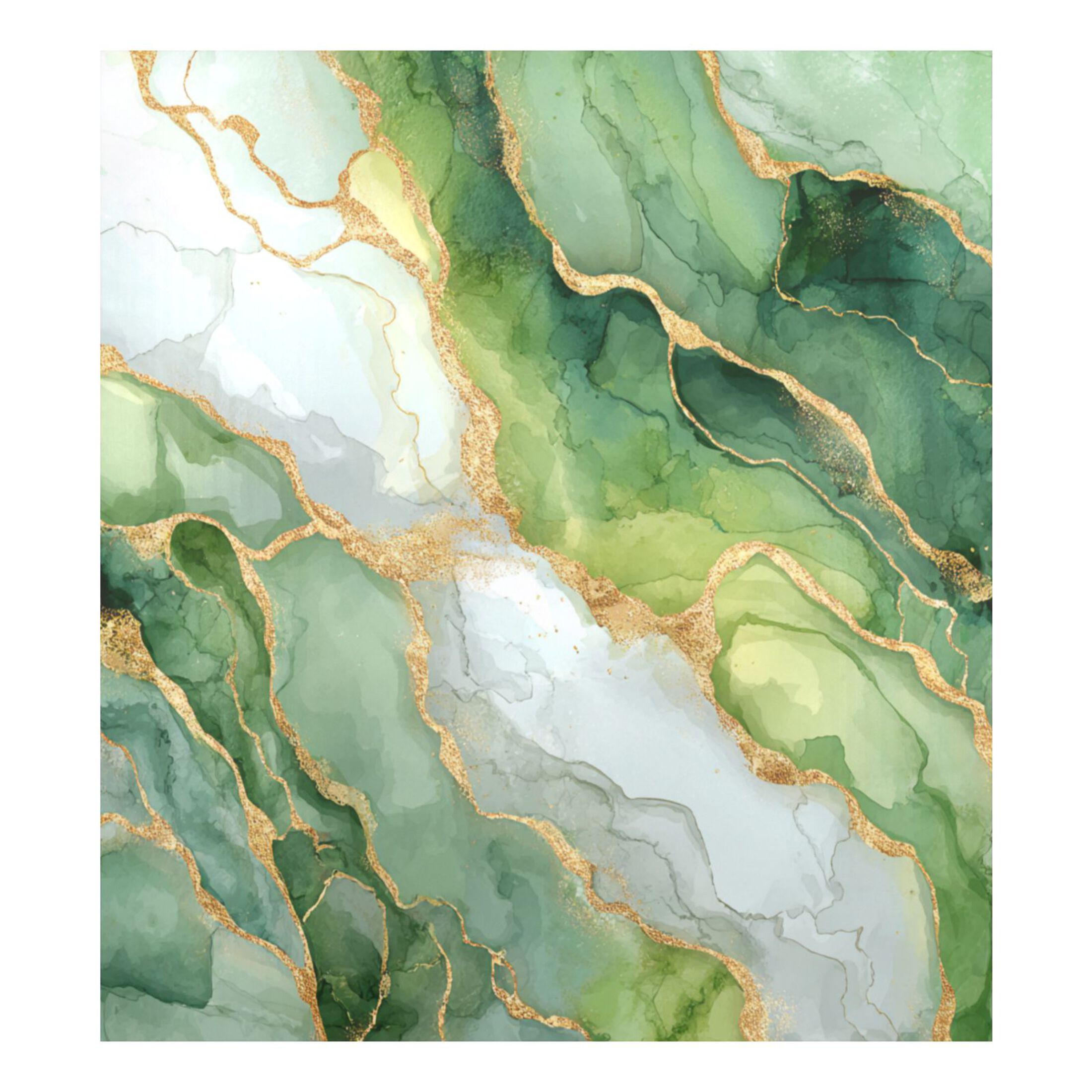 Dishwasher Magnetic Refrigerator Magnet Cover Sticker Home Decorative 23"x26" Fresh Golden-green Marble