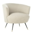 thumbnail image 3 of SAFAVIEH Arlette Mid-Century Velvet Accent Chair, Light Grey, 3 of 7