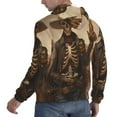 thumbnail image 6 of Uemuo Western Skull Cowboy Pattern Men's Hoodie - Casual Pullover Hoodie with Kangaroo Pocket, Stylish Hooded Sweatshirt for Everyday Wear-3X-Large, 6 of 7
