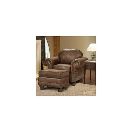 HomeStock French Fabulous Ottoman, Brown