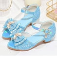 thumbnail image 5 of Girls Dress Shoes Flower Girl Shoes Low Heels Open Toe Wedding Party School Toddler Little Big Kid tacones para niñas Flower Wedding Shoes, 5 of 6