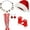 Christmas Costume #03, variant on HOWAF Santa Costume, Christmas Santa Hat Christmas Hat Christmas Red Gloves Santa Gloves Christmas Stocking Red White Stockings Jingle Bells Christmas Necklace Christmas Earrings Christmas Costume