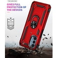 thumbnail image 5 of Grade Drop Impact for Oneplus Nord N200 5G Case Oneplus Nord N200 5G Case 360 Metal Rotating Ring Kickstand Holder  Heavy Duty Shockproof Case for Oneplus Nord N200 5G Phone Case (Red), 5 of 9