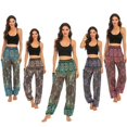 thumbnail image 3 of Pantalones informales de verano para Mujer, pantalón de chándal holgado, de cintura alta, estilo bohemio, 3 of 4