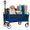 Blue, variant on Wagon Cart Foldable, Collapsible Folding Wagon with All-Terrain Wheels & Adjustable Handle, Portable Heavy Duty 300LBS Weight Capacity for Grocery Shopping, Sport, Camping, Garden, Outdoor Use