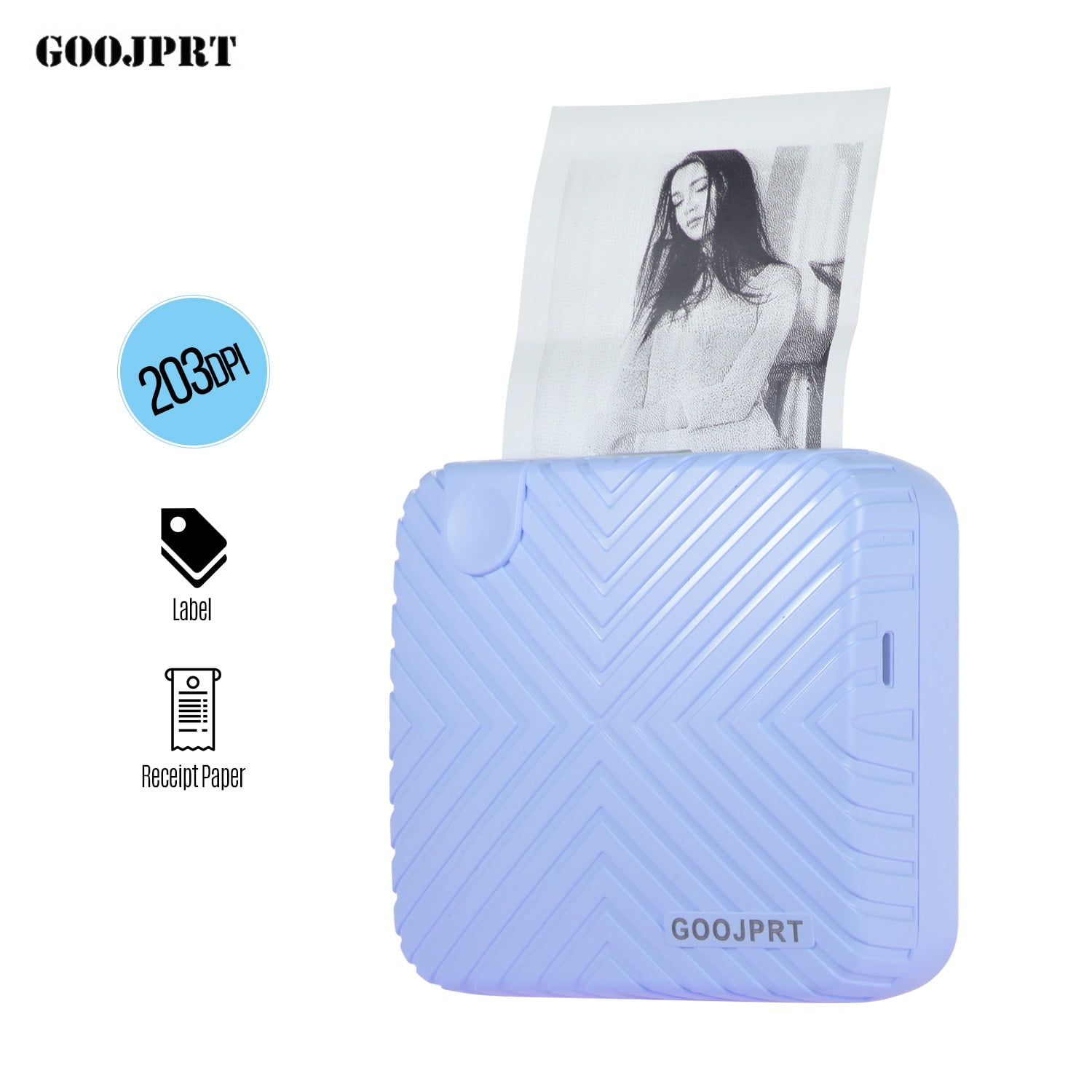 Yellow, One Size 6865 Thermal Portable Bluetooth Printer 58mm Mini Wireless POS Image Photo for Phone+6 Rolls of Printing Paper