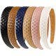 thumbnail image 1 of wonima11 6 Pieces Leather Headbands for Women Wide Knotted Headband for Women Padded Checked Womens Headpieces(Black, Brown, Blue, White, Pink, Coffee), 1 of 1
