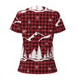 thumbnail image 3 of Uemuo Christmas Tree Buffalo Plaid Drawing Women's Deep V-Neck Low Cut Tops - Casual Loose Fit with Stainless Steel Loop, Soft, Breathable, Perfect for Office, Travel, and Daily Wear-Medium, 3 of 5