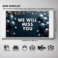 thumbnail image 6 of LUUFILx Starry Night We Will Miss You Backdrop Farewell Banner Event Celebration Party Supplies Photography Props Background Decorations, 6 of 9