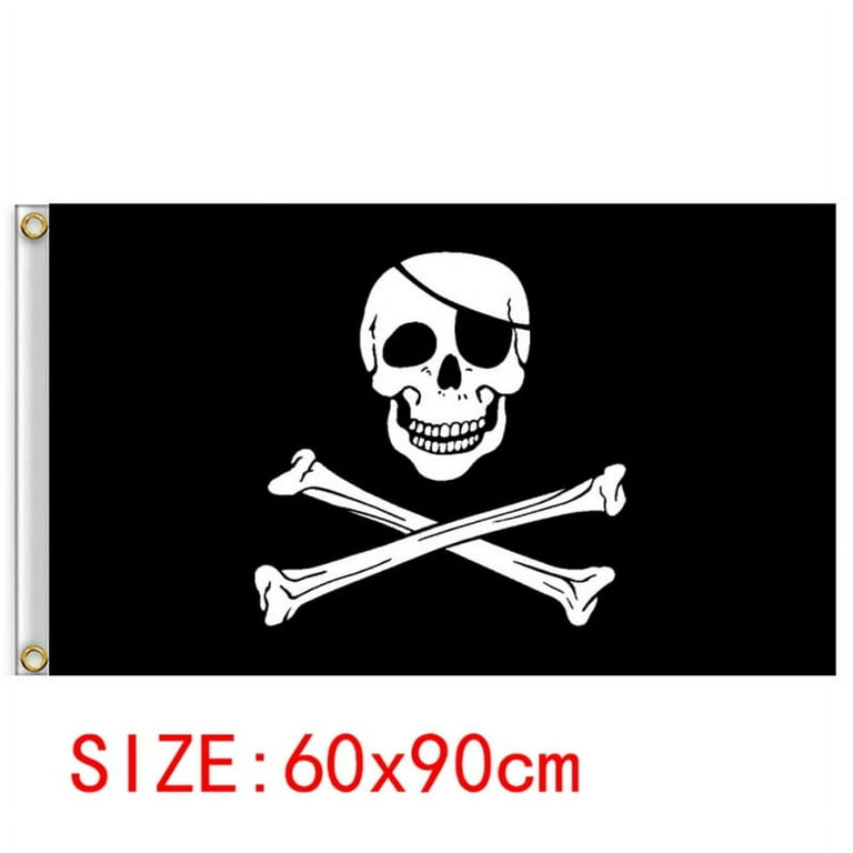 4x aufkleber sticker fahne flagge pirat piraten totenkopf skull jack  rackham r2
