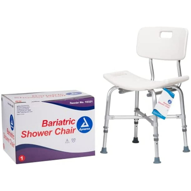 Dynarex Bariatric Shower Chair with Back is Ideal in The Bathtub or