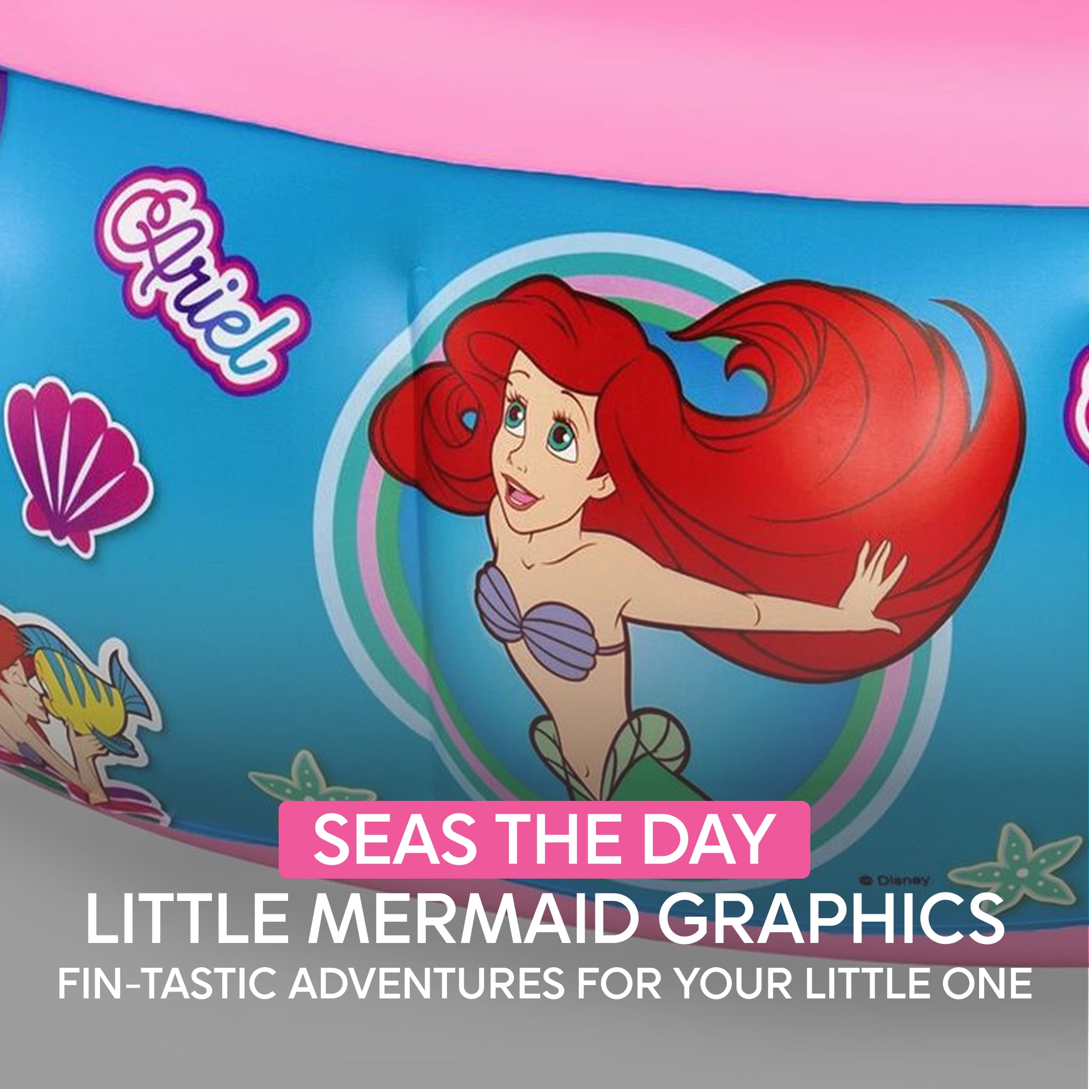 Disney Princess Little Mermaid Inflatable Above-Ground Kiddie Pool