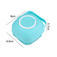 thumbnail image 2 of Pet Dog Bath Brush Soft Silicone Dog Shampoo Brush, Brush Hair Fur Grooming Cleaning Brush Soft Shampoo Dispenser - blue, 2 of 5