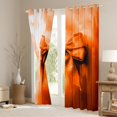 thumbnail image 3 of Manfei Kawaii Cartoon Bow-tie Black Out Curtains for Kids, Princess Orange Ribbon Curtains Pack of 2 (42x63 Each), Fashion Bow Bedroom Curtains, Curtains and Drapes Bedroom Decor, 3 of 6