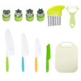 thumbnail image 1 of Juego completo de cuchillos para cortar verduras y tartas para niños de siete piezas, cuchillo de plástico para niños, cuchillo de fruta, regalo, 1 of 6