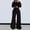 Black, variant on Babysbule Womens Fall Plus Top Sets Outfit Fashion Women Pocket Round-Neck Casual Long Sleeve Sweatshirt Pant Set