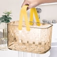 thumbnail image 4 of Transparent Rectangular Shower Caddy with Drain Holes - Bathroom Storage Basket for Toiletries, Travel, Dorm Organization, 4 of 6