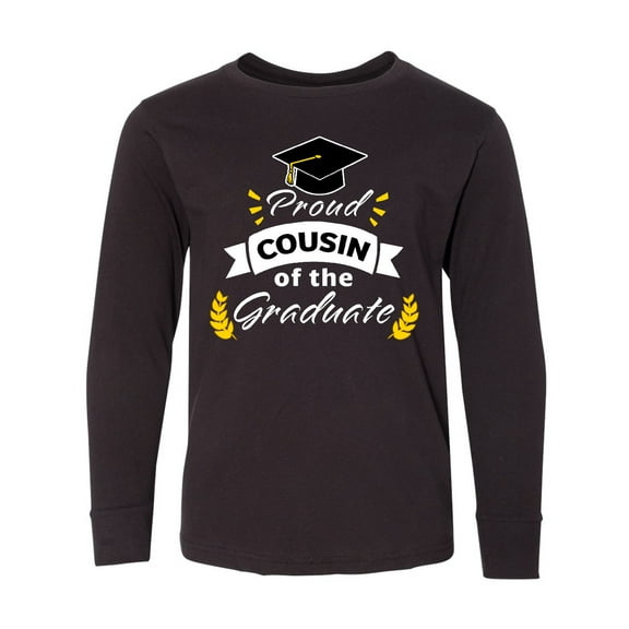 Inktastic Family Graduation-Proud Cousin Of The Graduate Long Sleeve Youth T-Shirt