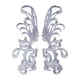 thumbnail image 2 of 2 parches bordados para coser, manualidades, decoración, tela, apliques bordados 3D Plata, 2 of 4