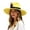 Yellow, variant on Women's Wide Brim Felt Fedora Hat with Faux Feather Classic Retro Jazz Cap Adjustable Elegant Party Dress Up Hat
