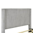 thumbnail image 6 of Better Home Products Vita Solid Wood & Velvet Twin Size Platform Bed in Gray, 6 of 9