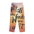 thumbnail image 5 of Kll Womens Not All Who Wander Are Lost Print Pajama Pants Soft Pajama Bottoms For Women Cozy Lounge Pants, 5 of 9