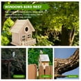 Creative Wood Bird Nest Classic Double Windows Wide Entrance House