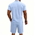 thumbnail image 4 of Mrmaere Men's Suit Set With Pockets Solid Pattern For Daily Wear And Casual Activities Ideal For Outdoor Sports And Weekend Light Blue M, 4 of 9