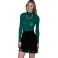 thumbnail image 3 of Scully Women's Fringe Tiered Suede Mini Skirt - L704-TRQ XX-, 3 of 3