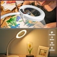 thumbnail image 4 of Haotor 4.2-inch Magnifying Glass with Light and Stand with Flexible Goose-Neck - White, 4 of 7