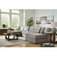 thumbnail image 4 of Avaliyah Ash Gray Chenille 3pc RAF Chaise Sectional, 4 of 11