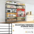thumbnail image 2 of Tcbosik 58"W Adjustable Wire Shelving Unit, Heavy Duty NSF Garage Storage Rack, 1500LBS Weight Capacity, for Kitchen Pantry Basement Garage, Black, 2 of 9