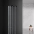 thumbnail image 3 of Mocoloo 12 Inch Black Rainfall Shower Head - Square Solid Ultra Thin Stainless Steel, 3 of 11