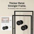 thumbnail image 3 of KES Black Standing Towel Rack for Bathroom with Heavy Marble Base, 38" H Towel Racks Stand 2-Tier Blanket Rack for Bathroom Floor, 3 of 11