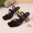 thumbnail image 5 of DeHolifer Strappy Heels for Women Low Block Chunky Square Open Toe Kitten Heels Dressy Wedding Bride Daily Party Dress Shoes, 5 of 8