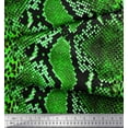 thumbnail image 3 of Soimoi Green Poly Georgette Fabric Leopard & Snake Animal Skin Print Sewing Fabric Yard 42 Inch Wide, 3 of 3