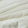 thumbnail image 3 of DaDa Bedding Dreamy Soft Velvet Ivory White Plush Velour Tufted Quilted Comforter Set (JHW861), 3 of 8
