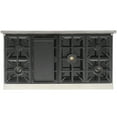 thumbnail image 6 of 48 in. Natural Gas Range Top in Stainless Steel with Tuxedo Black Knobs, 6 of 13