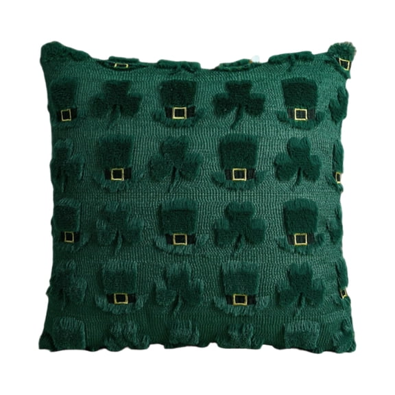 45X45Cm Plush Pillow Cover Decorative Throw Pillowcase With Clover Pattern For Sofa Bed Bedroom Living Room 1Pc