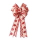 thumbnail image 1 of De Lino De Doble Capa, Lazo Navideño Para Decoraciones De Árboles De Navidad, Hoja De Arce A Rayas, Copo De Nieve, Decoración De Lazo Caqui Eigraketly HA043622-03, 1 of 6