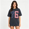 thumbnail image 5 of Patriotic Shirts 4th of July Outfits for Women USA 76 Short Sleeve Red White and Blue Shirts American Flag Summer Tops 2XL, 5 of 9